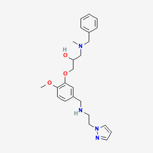 1-[benzyl(methyl)amino]-3-[2-methoxy-5-({[2-(1H-pyrazol-1-yl)ethyl]amino}methyl)phenoxy]-2-propanol