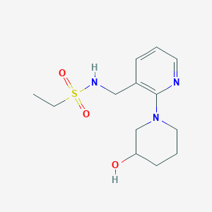 molecular formula C13H21N3O3S B3795792 N-{[2-(3-hydroxy-1-piperidinyl)-3-pyridinyl]methyl}ethanesulfonamide 