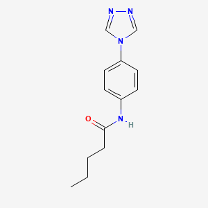 N-[4-(4H-1,2,4-triazol-4-yl)phenyl]pentanamide