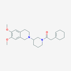 2-(cyclohexen-1-yl)-1-[3-(6,7-dimethoxy-3,4-dihydro-1H-isoquinolin-2-yl)piperidin-1-yl]ethanone