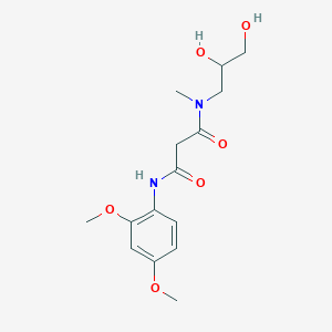 molecular formula C15H22N2O6 B3795826 N-(2,3-dihydroxypropyl)-N'-(2,4-dimethoxyphenyl)-N-methylmalonamide 