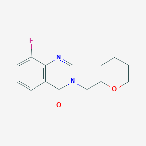 8-fluoro-3-(tetrahydro-2H-pyran-2-ylmethyl)quinazolin-4(3H)-one