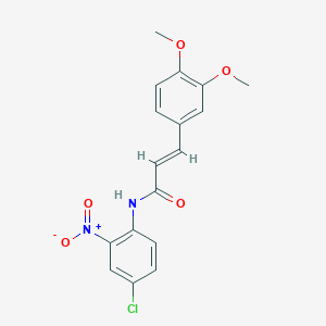 molecular formula C17H15ClN2O5 B379586 N-{4-chloro-2-nitrophenyl}-3-(3,4-dimethoxyphenyl)acrylamide 