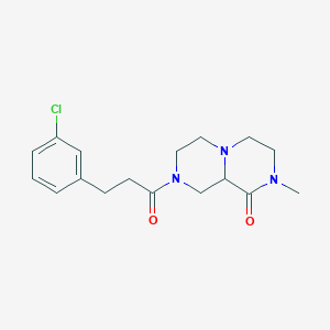 8-[3-(3-chlorophenyl)propanoyl]-2-methylhexahydro-2H-pyrazino[1,2-a]pyrazin-1(6H)-one