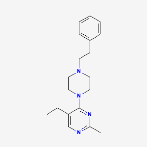 molecular formula C19H26N4 B3795875 5-ethyl-2-methyl-4-[4-(2-phenylethyl)piperazin-1-yl]pyrimidine 