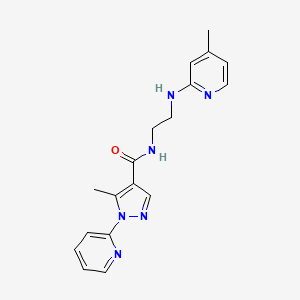 5-methyl-N-{2-[(4-methylpyridin-2-yl)amino]ethyl}-1-pyridin-2-yl-1H-pyrazole-4-carboxamide