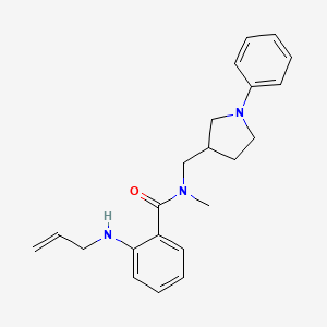 molecular formula C22H27N3O B3795882 2-(allylamino)-N-methyl-N-[(1-phenylpyrrolidin-3-yl)methyl]benzamide 