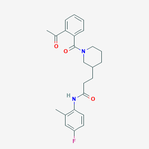 3-[1-(2-acetylbenzoyl)-3-piperidinyl]-N-(4-fluoro-2-methylphenyl)propanamide