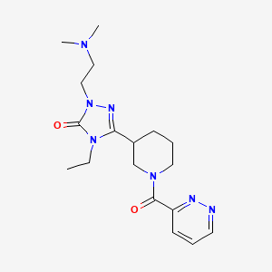 molecular formula C18H27N7O2 B3795914 2-[2-(dimethylamino)ethyl]-4-ethyl-5-[1-(pyridazin-3-ylcarbonyl)piperidin-3-yl]-2,4-dihydro-3H-1,2,4-triazol-3-one 