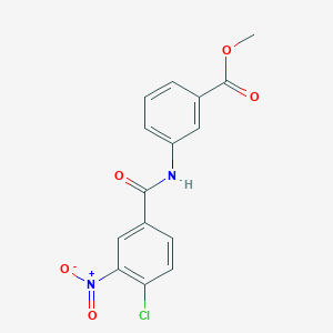 molecular formula C15H11ClN2O5 B379592 Methyl 3-[(4-chloro-3-nitrobenzoyl)amino]benzoate 