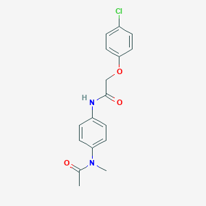 molecular formula C17H17ClN2O3 B379594 N-{4-[acetyl(methyl)amino]phenyl}-2-(4-chlorophenoxy)acetamide 