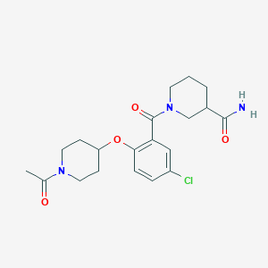 1-{2-[(1-acetyl-4-piperidinyl)oxy]-5-chlorobenzoyl}-3-piperidinecarboxamide