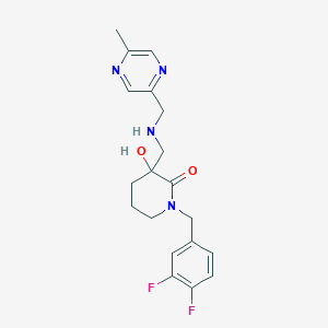 1-(3,4-difluorobenzyl)-3-hydroxy-3-({[(5-methyl-2-pyrazinyl)methyl]amino}methyl)-2-piperidinone