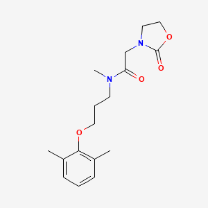 molecular formula C17H24N2O4 B3795953 N-[3-(2,6-dimethylphenoxy)propyl]-N-methyl-2-(2-oxo-1,3-oxazolidin-3-yl)acetamide 