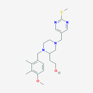 2-(1-(4-methoxy-2,3-dimethylbenzyl)-4-{[2-(methylthio)-5-pyrimidinyl]methyl}-2-piperazinyl)ethanol