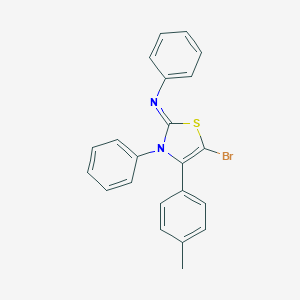 N-(5-bromo-4-(4-methylphenyl)-3-phenyl-1,3-thiazol-2(3H)-ylidene)-N-phenylamine