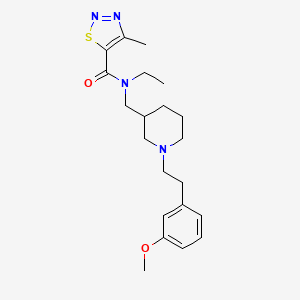 N-ethyl-N-({1-[2-(3-methoxyphenyl)ethyl]-3-piperidinyl}methyl)-4-methyl-1,2,3-thiadiazole-5-carboxamide