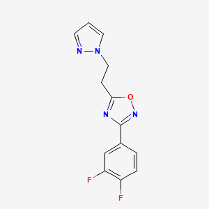 3-(3,4-difluorophenyl)-5-[2-(1H-pyrazol-1-yl)ethyl]-1,2,4-oxadiazole