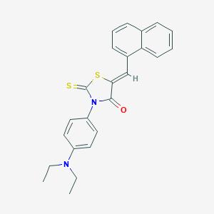 molecular formula C24H22N2OS2 B379598 (Z)-3-(4-(diethylamino)phenyl)-5-(naphthalen-1-ylmethylene)-2-thioxothiazolidin-4-one CAS No. 306324-04-9