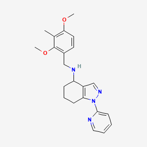 molecular formula C22H26N4O2 B3795982 N-(2,4-dimethoxy-3-methylbenzyl)-1-(2-pyridinyl)-4,5,6,7-tetrahydro-1H-indazol-4-amine 