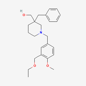 [3-Benzyl-1-[[3-(ethoxymethyl)-4-methoxyphenyl]methyl]piperidin-3-yl]methanol