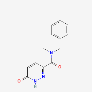 molecular formula C14H15N3O2 B3796020 N-methyl-N-(4-methylbenzyl)-6-oxo-1,6-dihydro-3-pyridazinecarboxamide 