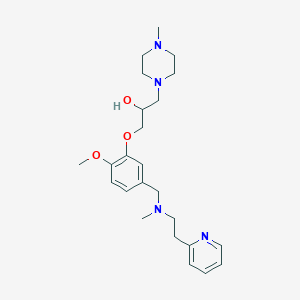 1-[2-methoxy-5-({methyl[2-(2-pyridinyl)ethyl]amino}methyl)phenoxy]-3-(4-methyl-1-piperazinyl)-2-propanol