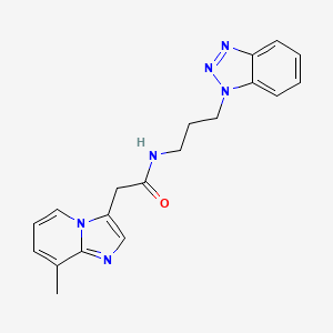 N-[3-(1H-1,2,3-benzotriazol-1-yl)propyl]-2-(8-methylimidazo[1,2-a]pyridin-3-yl)acetamide