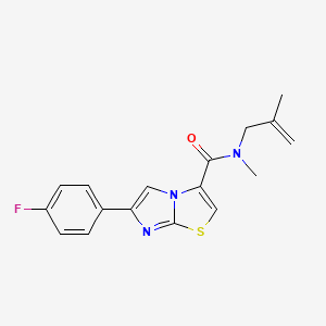 6-(4-fluorophenyl)-N-methyl-N-(2-methylprop-2-en-1-yl)imidazo[2,1-b][1,3]thiazole-3-carboxamide