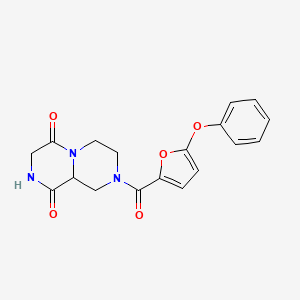 8-(5-phenoxy-2-furoyl)tetrahydro-2H-pyrazino[1,2-a]pyrazine-1,4(3H,6H)-dione