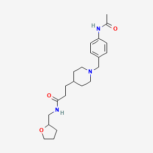 3-{1-[4-(acetylamino)benzyl]-4-piperidinyl}-N-(tetrahydro-2-furanylmethyl)propanamide