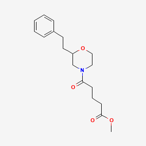 molecular formula C18H25NO4 B3796087 methyl 5-oxo-5-[2-(2-phenylethyl)-4-morpholinyl]pentanoate 