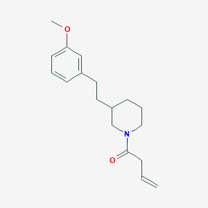 molecular formula C18H25NO2 B3796095 1-(3-butenoyl)-3-[2-(3-methoxyphenyl)ethyl]piperidine 