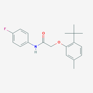molecular formula C19H22FNO2 B379610 2-(2-tert-butyl-5-methylphenoxy)-N-(4-fluorophenyl)acetamide 