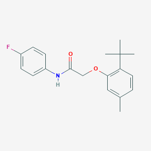 2-(2-tert-butyl-5-methylphenoxy)-N-(4-fluorophenyl)acetamide