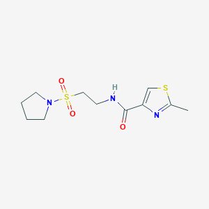 molecular formula C11H17N3O3S2 B3796103 2-methyl-N-[2-(pyrrolidin-1-ylsulfonyl)ethyl]-1,3-thiazole-4-carboxamide 