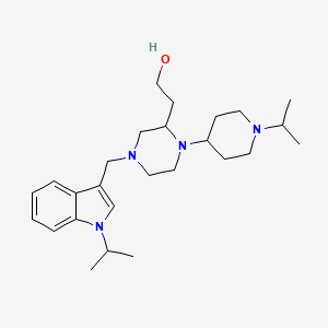 2-[4-[(1-isopropyl-1H-indol-3-yl)methyl]-1-(1-isopropyl-4-piperidinyl)-2-piperazinyl]ethanol