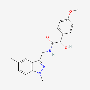 molecular formula C19H21N3O3 B3796124 N-[(1,5-dimethyl-1H-indazol-3-yl)methyl]-2-hydroxy-2-(4-methoxyphenyl)acetamide 