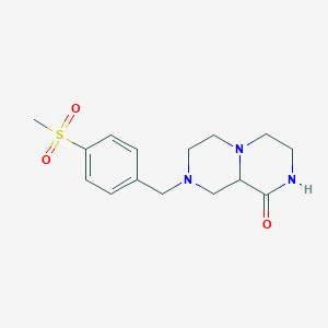 molecular formula C15H21N3O3S B3796132 8-[4-(methylsulfonyl)benzyl]hexahydro-2H-pyrazino[1,2-a]pyrazin-1(6H)-one 