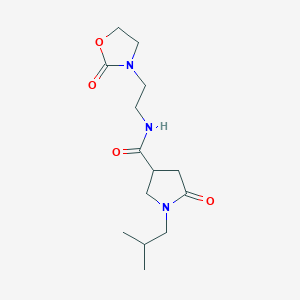 molecular formula C14H23N3O4 B3796146 1-isobutyl-5-oxo-N-[2-(2-oxo-1,3-oxazolidin-3-yl)ethyl]pyrrolidine-3-carboxamide 