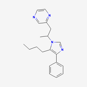 molecular formula C20H24N4 B3796157 2-[2-(5-butyl-4-phenyl-1H-imidazol-1-yl)propyl]pyrazine 