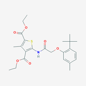 Diethyl 5-{[(2-tert-butyl-5-methylphenoxy)acetyl]amino}-3-methylthiophene-2,4-dicarboxylate