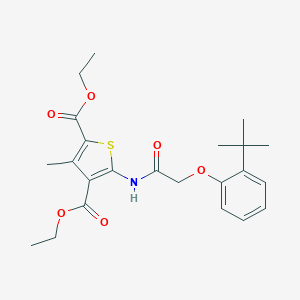 molecular formula C23H29NO6S B379617 Diethyl 5-{[(2-tert-butylphenoxy)acetyl]amino}-3-methyl-2,4-thiophenedicarboxylate 