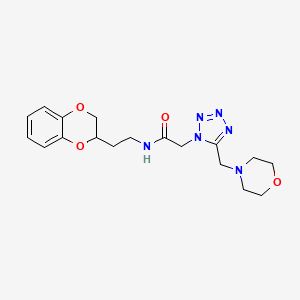 N-[2-(2,3-dihydro-1,4-benzodioxin-2-yl)ethyl]-2-[5-(4-morpholinylmethyl)-1H-tetrazol-1-yl]acetamide