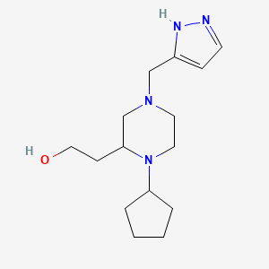 2-[1-cyclopentyl-4-(1H-pyrazol-3-ylmethyl)-2-piperazinyl]ethanol