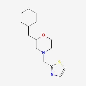 molecular formula C15H24N2OS B3796215 2-(cyclohexylmethyl)-4-(1,3-thiazol-2-ylmethyl)morpholine 