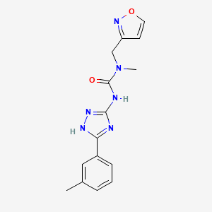 1-methyl-3-[5-(3-methylphenyl)-1H-1,2,4-triazol-3-yl]-1-(1,2-oxazol-3-ylmethyl)urea