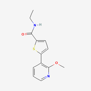 molecular formula C13H14N2O2S B3796247 N-ethyl-5-(2-methoxypyridin-3-yl)thiophene-2-carboxamide 