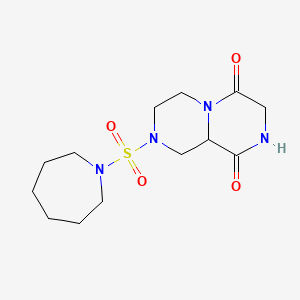 8-(azepan-1-ylsulfonyl)tetrahydro-2H-pyrazino[1,2-a]pyrazine-1,4(3H,6H)-dione