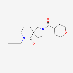 molecular formula C19H32N2O3 B3796260 7-(2,2-dimethylpropyl)-2-(tetrahydro-2H-pyran-4-ylcarbonyl)-2,7-diazaspiro[4.5]decan-6-one 